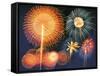 Ignited Fireworks-null-Framed Stretched Canvas