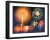 Ignited Fireworks-null-Framed Photographic Print