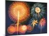 Ignited Fireworks-null-Mounted Photographic Print