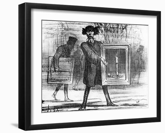 Ignoramuses.......They Have Refused This!', Caricature from 'Charivari' Magazine, 6 April, 1859-Honore Daumier-Framed Giclee Print