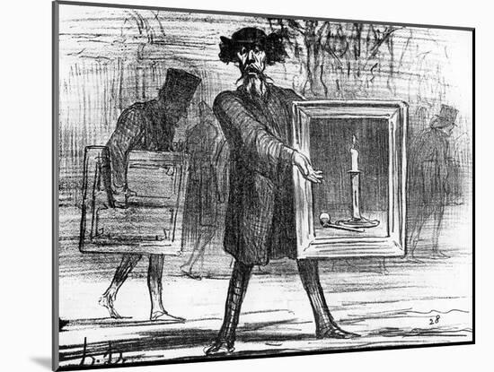 Ignoramuses.......They Have Refused This!', Caricature from 'Charivari' Magazine, 6 April, 1859-Honore Daumier-Mounted Giclee Print