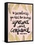 Ignorance and Confidence - Gold and Blush – Cat Coqullette-Cat Coquillette-Framed Stretched Canvas