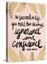 Ignorance and Confidence - Gold and Blush – Cat Coqullette-Cat Coquillette-Stretched Canvas