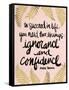 Ignorance and Confidence - Gold and Blush – Cat Coqullette-Cat Coquillette-Framed Stretched Canvas