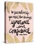 Ignorance and Confidence - Gold and Blush – Cat Coqullette-Cat Coquillette-Stretched Canvas