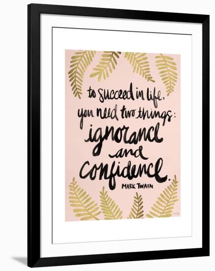 Ignorance and Confidence - Gold and Blush – Cat Coqullette-Cat Coquillette-Framed Giclee Print