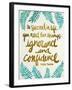 Ignorance and Confidence - Gold and Turquoise – Cat Coqullette-Cat Coquillette-Framed Giclee Print