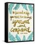 Ignorance and Confidence - Gold and Turquoise – Cat Coqullette-Cat Coquillette-Framed Stretched Canvas