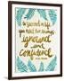 Ignorance and Confidence - Gold and Turquoise – Cat Coqullette-Cat Coquillette-Framed Giclee Print