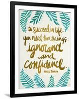 Ignorance and Confidence - Gold and Turquoise – Cat Coqullette-Cat Coquillette-Framed Giclee Print