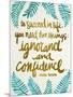 Ignorance and Confidence - Gold and Turquoise – Cat Coqullette-Cat Coquillette-Mounted Giclee Print