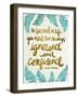 Ignorance and Confidence - Gold and Turquoise – Cat Coqullette-Cat Coquillette-Framed Giclee Print