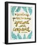 Ignorance and Confidence - Gold and Turquoise – Cat Coqullette-Cat Coquillette-Framed Giclee Print