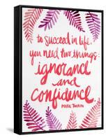 Ignorance and Confidence - Pink – Cat Coqullette-Cat Coquillette-Framed Stretched Canvas