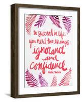 Ignorance and Confidence - Pink – Cat Coqullette-Cat Coquillette-Framed Giclee Print