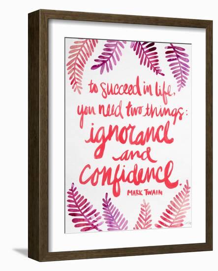 Ignorance and Confidence - Pink – Cat Coqullette-Cat Coquillette-Framed Giclee Print