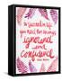 Ignorance and Confidence - Pink – Cat Coqullette-Cat Coquillette-Framed Stretched Canvas