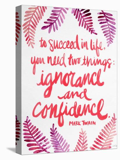 Ignorance and Confidence - Pink – Cat Coqullette-Cat Coquillette-Stretched Canvas