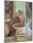 Ignudo from the Sistine Ceiling (Pre Restoration)-Michelangelo Buonarroti-Mounted Giclee Print