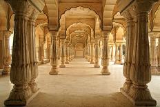 Columned Hall of Amber Fort. Jaipur, India-Igor Plotnikov-Photographic Print