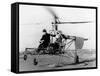 Igor Sikorsky at the Controls of the VS-300 Helicopter-null-Framed Stretched Canvas