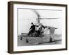 Igor Sikorsky at the Controls of the VS-300 Helicopter-null-Framed Photo