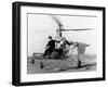 Igor Sikorsky at the Controls of the VS-300 Helicopter-null-Framed Photo