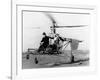 Igor Sikorsky at the Controls of the VS-300 Helicopter-null-Framed Photo