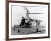 Igor Sikorsky at the Controls of the VS-300 Helicopter-null-Framed Photo