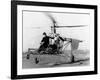 Igor Sikorsky at the Controls of the VS-300 Helicopter-null-Framed Photo