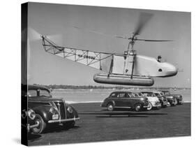 Igor Sikorsky Taking Off in Helicopter from Parking Lot-Dmitri Kessel-Stretched Canvas