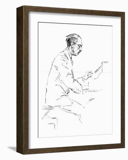 Igor Stravinsky (1882-1971)-Hilda Wiener-Framed Giclee Print