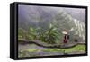 Igorot Woman, Rice Terraces, Agriculture, Philippine Cordilleras, Philippines-Keren Su-Framed Stretched Canvas