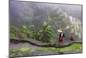 Igorot Woman, Rice Terraces, Agriculture, Philippine Cordilleras, Philippines-Keren Su-Mounted Photographic Print