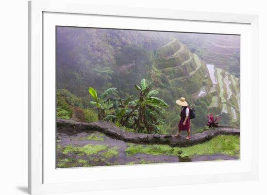 Igorot Woman, Rice Terraces, Agriculture, Philippine Cordilleras, Philippines-Keren Su-Framed Photographic Print