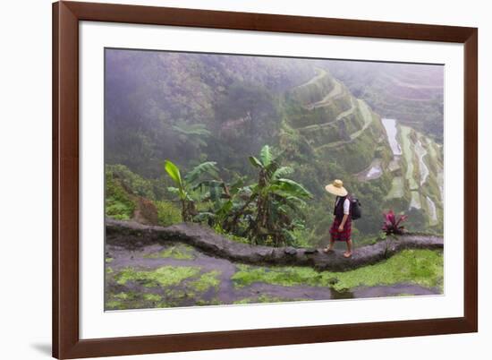 Igorot Woman, Rice Terraces, Agriculture, Philippine Cordilleras, Philippines-Keren Su-Framed Photographic Print