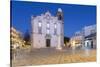 Igreja Matriz parish church at night, Olhao, Algarve, Portugal, Europe-Stuart Black-Stretched Canvas