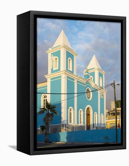 Igreja Nossa Senhora da Conceicao. Sao Filipe, the capital of the island. Fogo Island-Martin Zwick-Framed Stretched Canvas