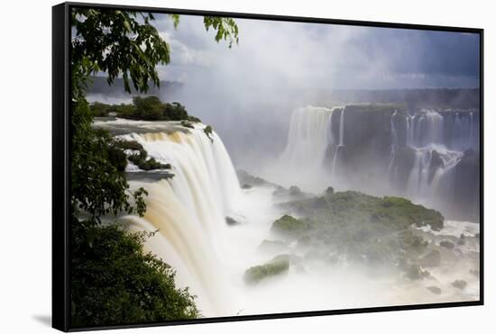 Iguacu Falls, Cataratta Foz Do Iguacu, Parana, Iguazu NP, Brazil-Peter Adams-Framed Stretched Canvas