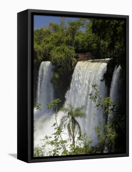 Iguacu Falls in Sun, Argentina-Kymri Wilt-Framed Stretched Canvas