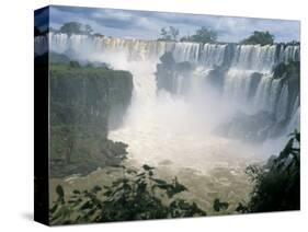 Iguacu (Iguazu) Falls, Border of Brazil and Argentina, South America-G Richardson-Stretched Canvas