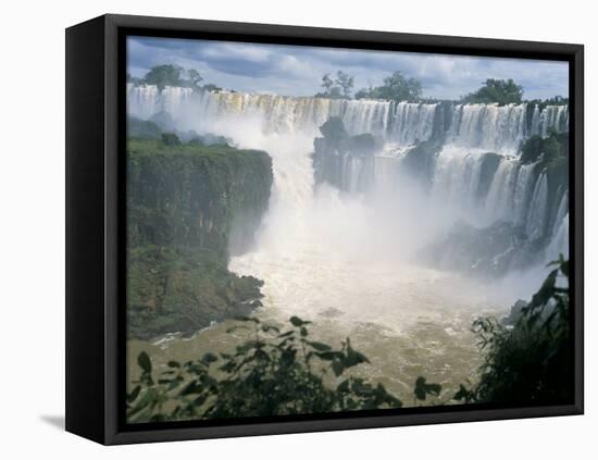 Iguacu (Iguazu) Falls, Border of Brazil and Argentina, South America-G Richardson-Framed Stretched Canvas
