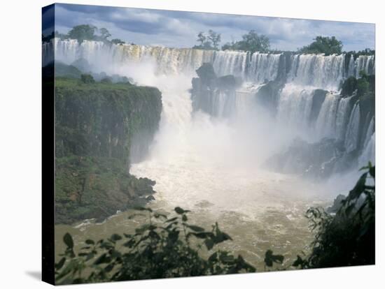 Iguacu (Iguazu) Falls, Border of Brazil and Argentina, South America-G Richardson-Stretched Canvas