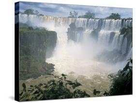 Iguacu (Iguazu) Falls, Border of Brazil and Argentina, South America-G Richardson-Stretched Canvas