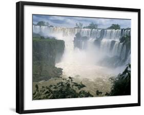 Iguacu (Iguazu) Falls, Border of Brazil and Argentina, South America-G Richardson-Framed Photographic Print