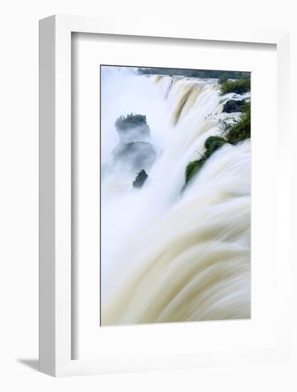 Iguacu (Iguazu) (Iguassu) Falls in Full Flow, UNESCO World Heritage Site, Argentina, South America-Alex Robinson-Framed Photographic Print