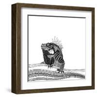 Iguana (Variant 1)-Sharon Turner-Framed Art Print