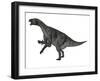 Iguanodon Dinosaur Rearing Up, White Background-Stocktrek Images-Framed Art Print