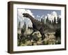 Iguanodon Dinosaur Roaring-Stocktrek Images-Framed Art Print