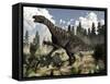 Iguanodon Dinosaur Roaring-Stocktrek Images-Framed Stretched Canvas